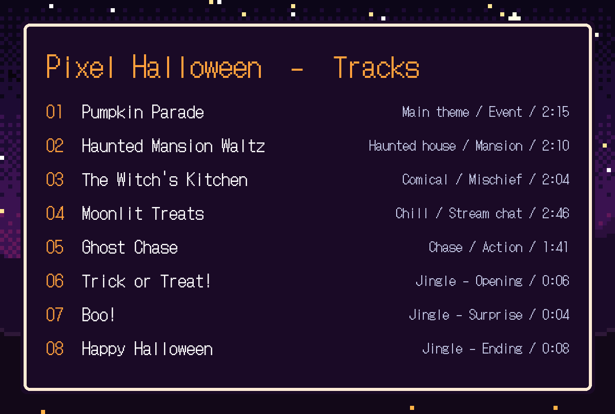 8-bit Halloween Music Pack Vol.1 - Pixel Halloween (5 loops + 3 stings ...