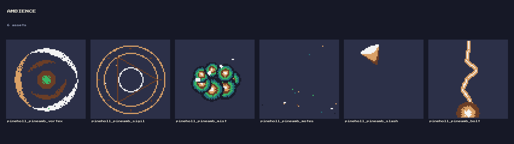 Frame Pixilated Pinehollow Ambience: 12 Animated Pixel Pine Ambient Effects (88 Frames ...