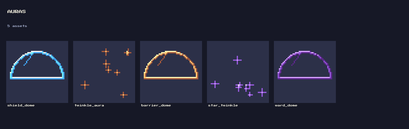 Frame Pixilated Wardlight: 10 Animated 48x48 Pixel Aura & Buff Effects (88 Frames) by ...