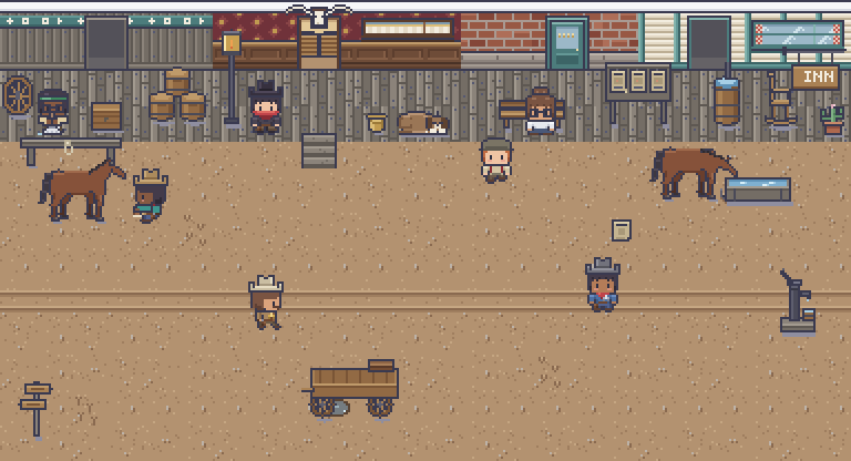 Wild West Town - Top Down RPG Tileset [16x16] by bubbabba