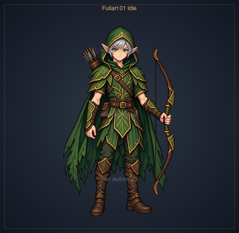 [100% FREE] Elven Bow Scout — Animated Character + Story Art by elie ...