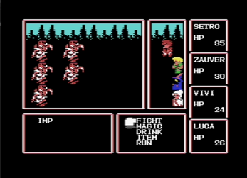 final fantasy c64 battle screen