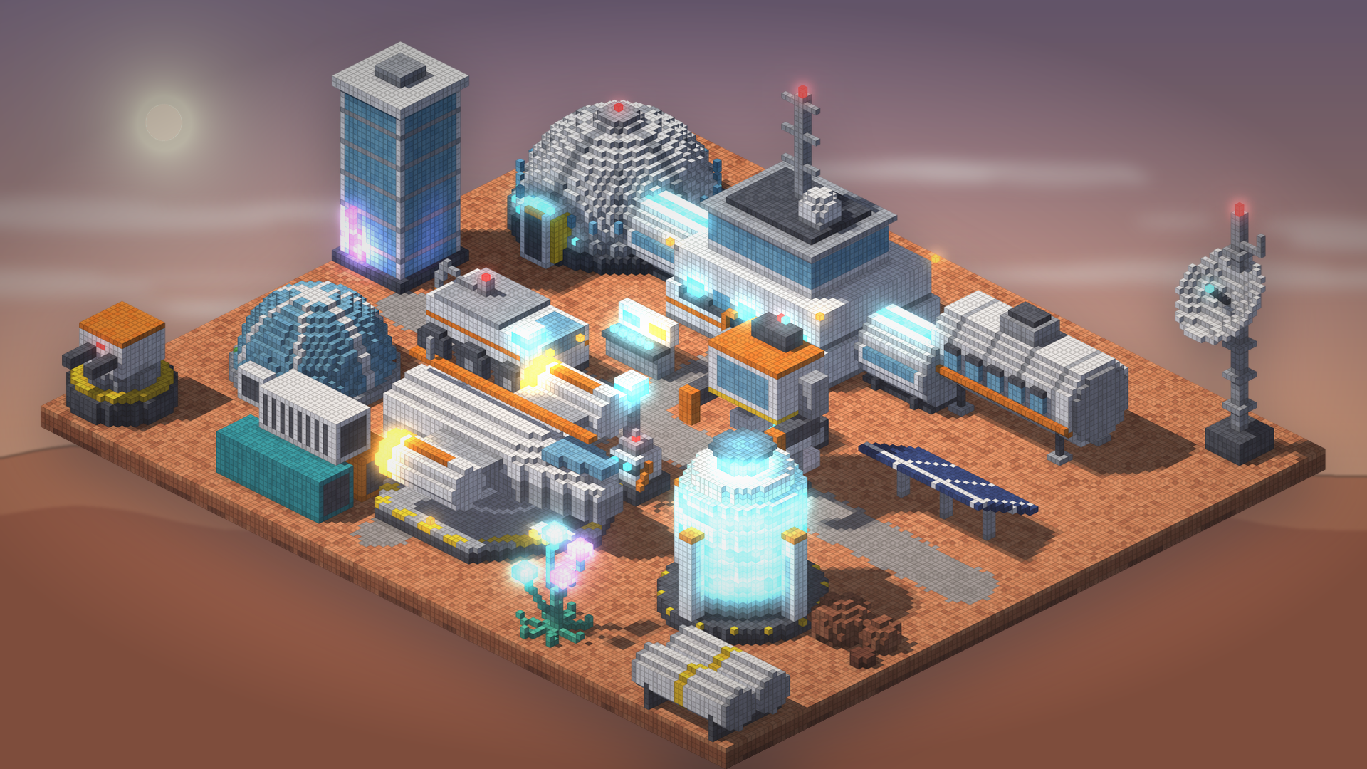 Voxel Sci-Fi Space Colony Outpost Pack by Ters.co