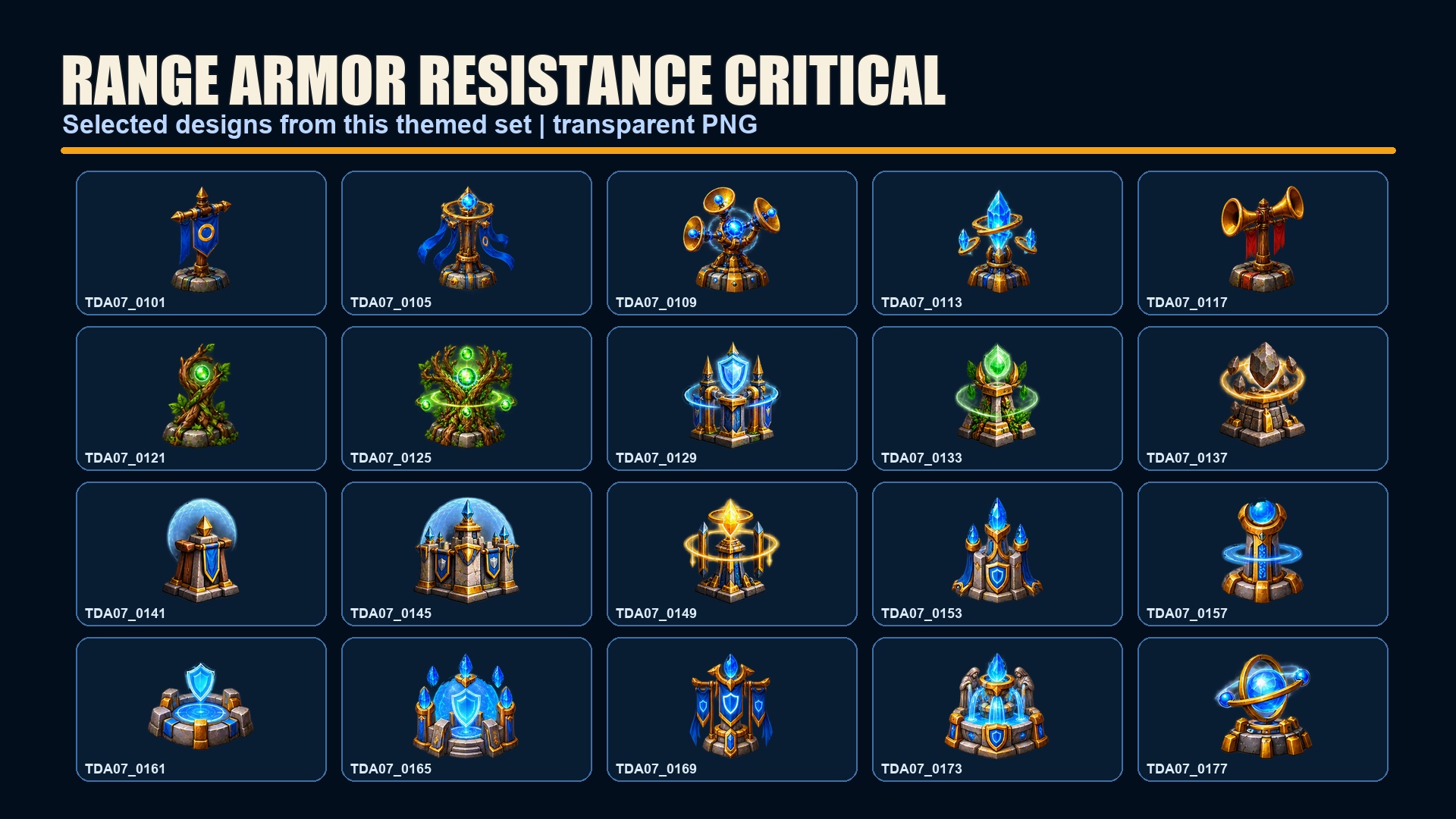 Ui Tower Tower Upgrade & Targeting Icons – 500 Strategy UI Assets by Cobalt Graphics