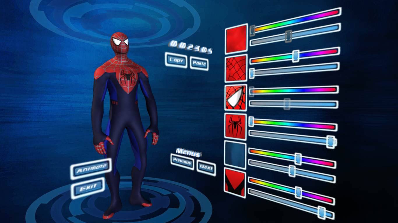 create your own spider man suit deisgn or spider sona