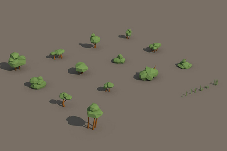 Free Bush 3D Low Poly Pack by Free Game Assets (GUI, Sprite, Tilesets)