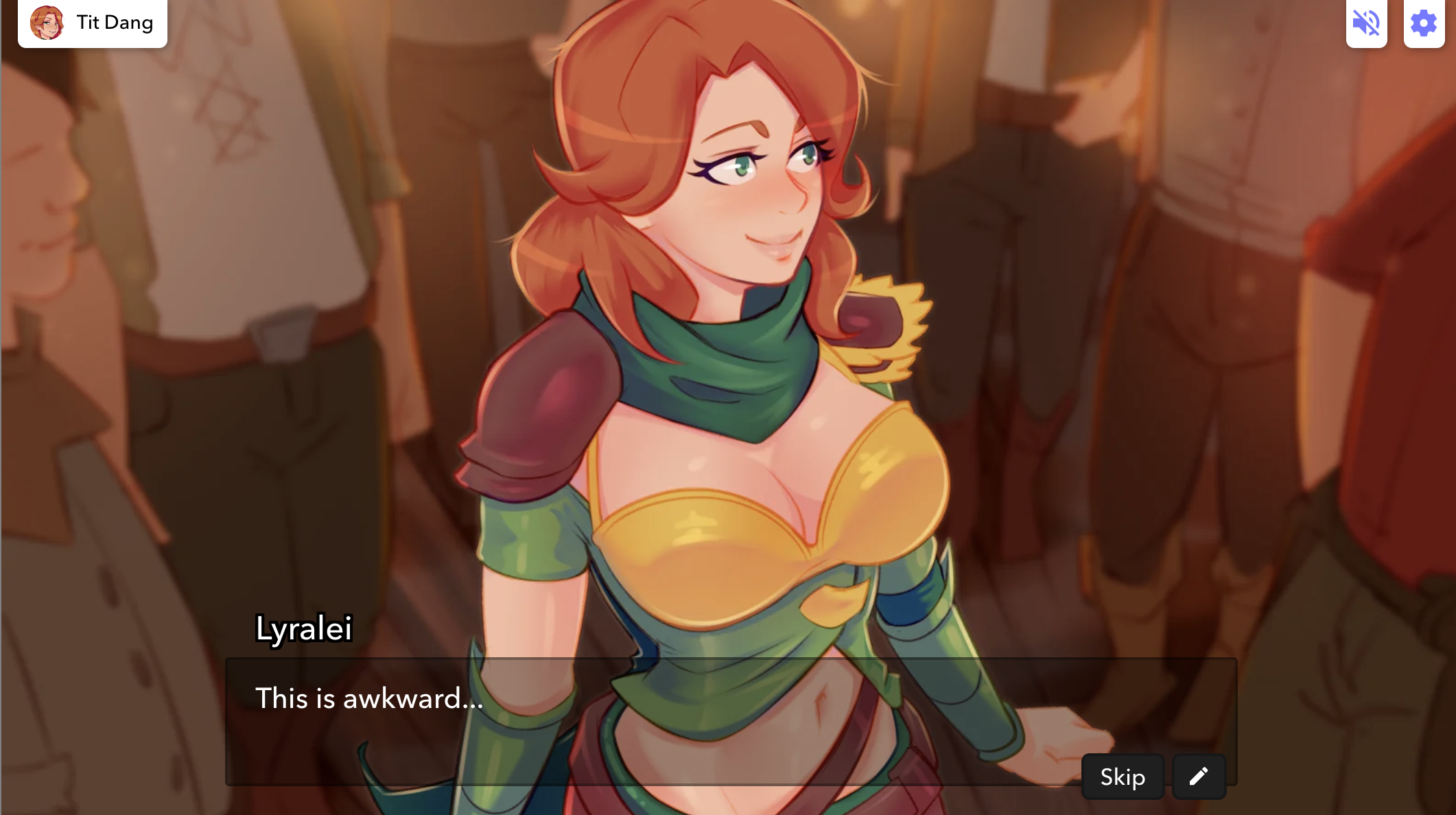 Luna in the tavern walkthrough