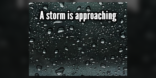 Cover image for A storm is approaching
