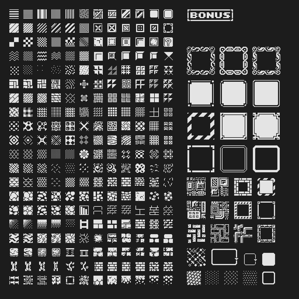 1-Bit tiles and patterns - 1-Bit Patterns and Tiles by VectorPixelStar