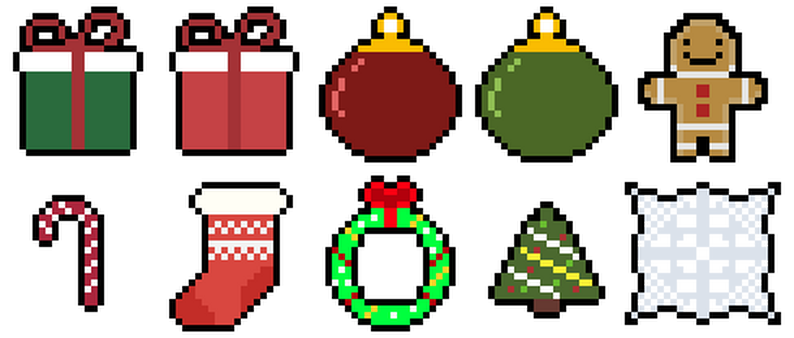 Christmas font pixel