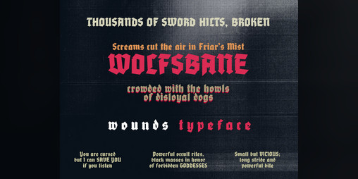 Cover image for wounds typeface