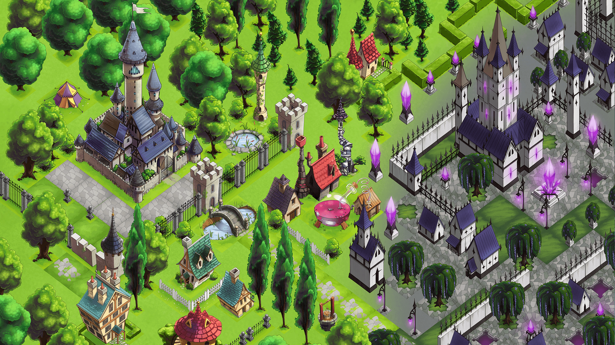 Fantasy Town 2D Isometric Assets by Sev_4