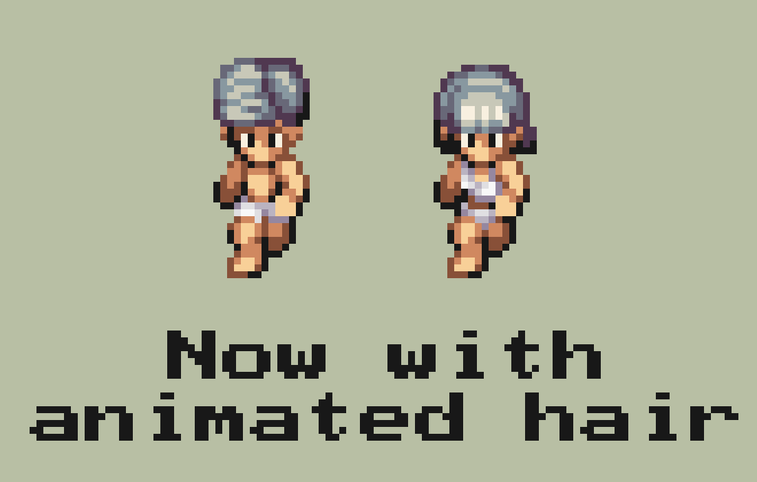 Free Hairstyle Update - Character Base - A "Mana Seed" Pixel Art Sprite