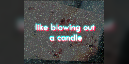 Cover image for like blowing out a candle