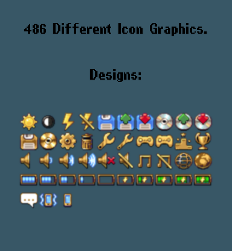 Pixel Menu Gui Hud Options Icons By Thomas Feichtmeir Cyangmou