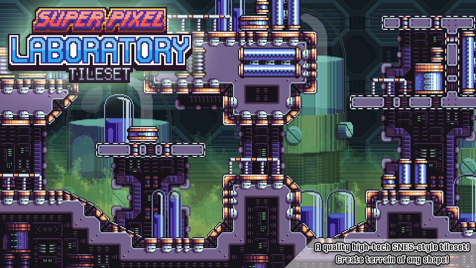 Super Pixel Laboratory Tileset by unTied Games