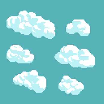 Free Clouds Pixel Art Asset Pack Download 