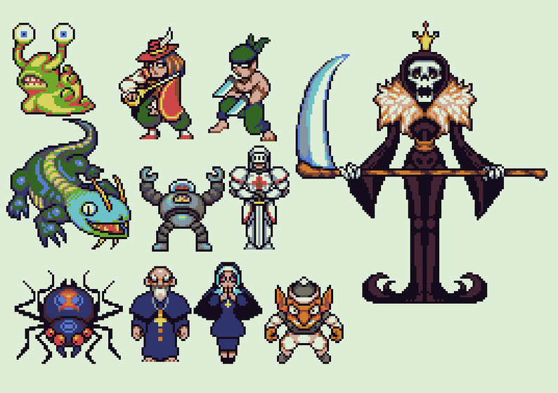 Lucky Bestiary - 100 Retro Pixel JRPG Enemies by LuckyCassette