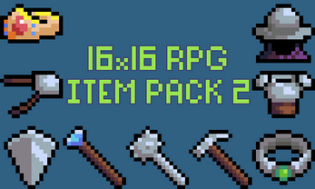 16x16 RPG Item Pack 2 by Alex's Assets