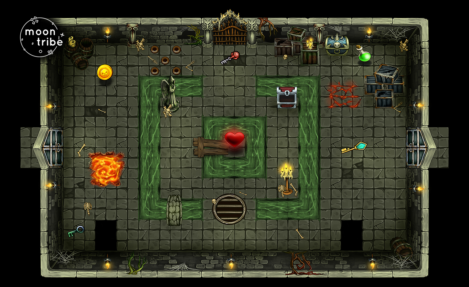 2D Dungeon Tile Pack by Moon Tribe