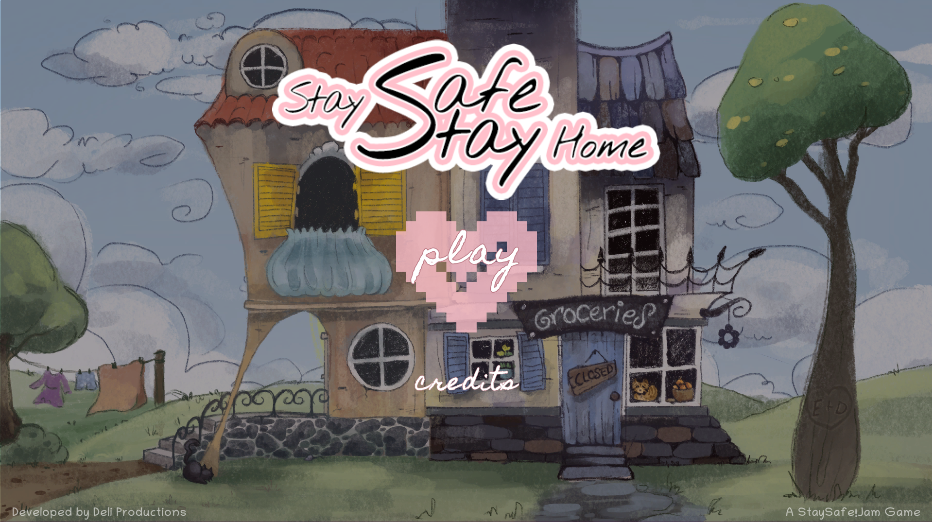 Stay Home Stay Safe Text In Style Of Old 8bit Games Selfquarantine