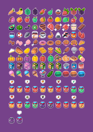 100 Items Food 32x32 Pixels By Nc Artt