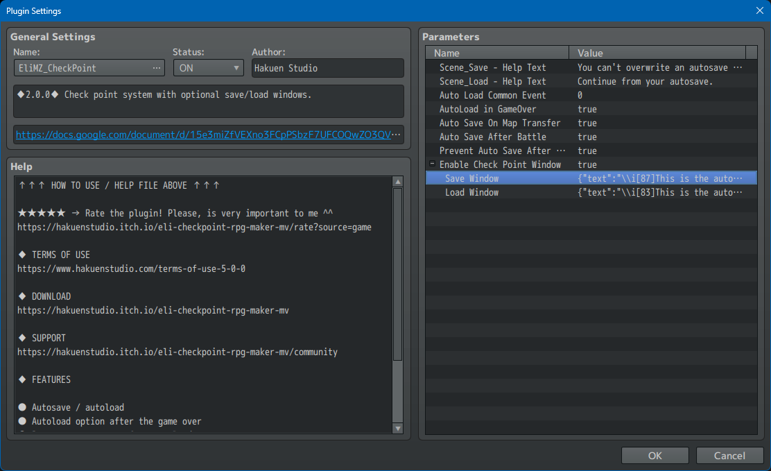 Screenshot 3 for Hakuen Studio CheckPoint for RPG Maker MZ