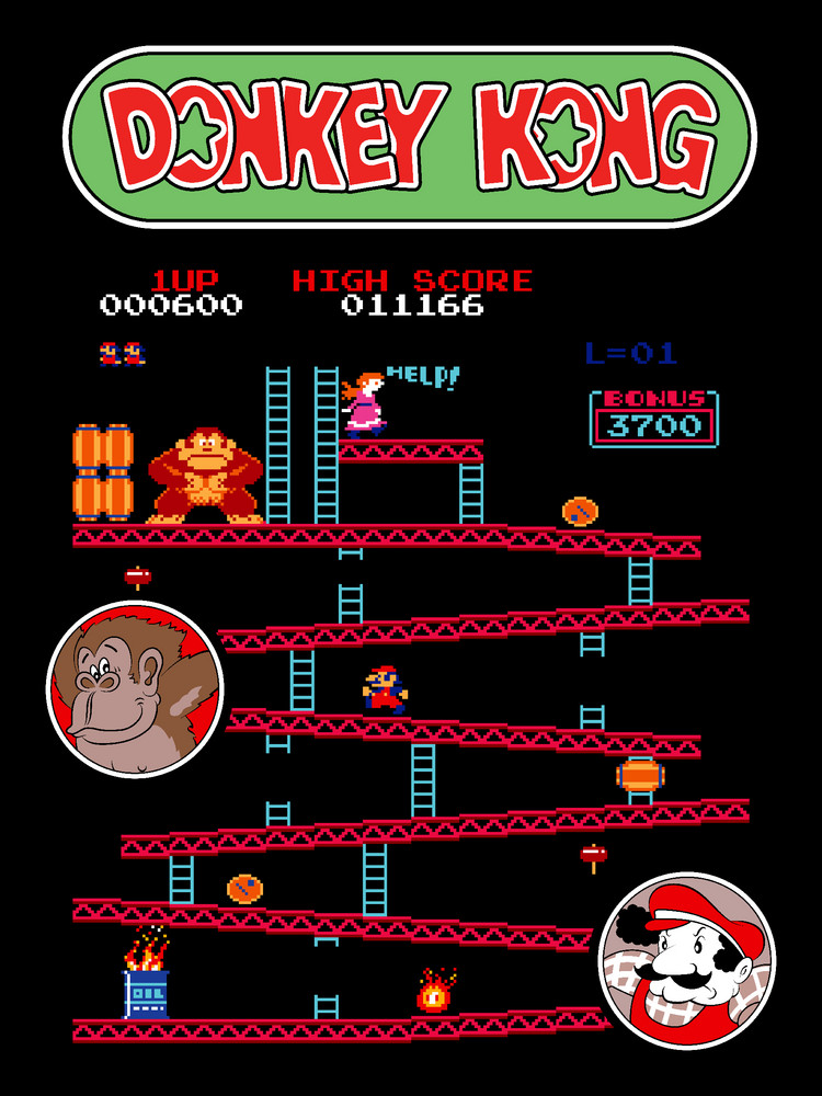 Donkey Kong Poster Free by Jamie Cross