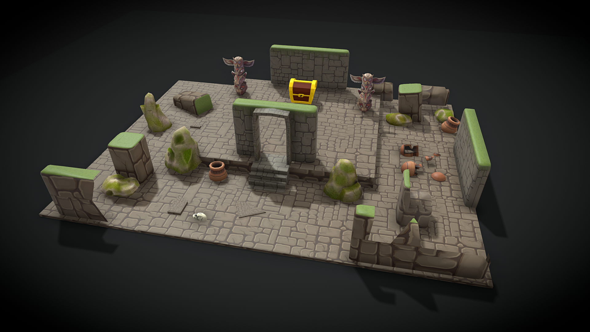 Version 1.1 avaiable for download. - Modular Cartoon Low-Poly Dungeon ...