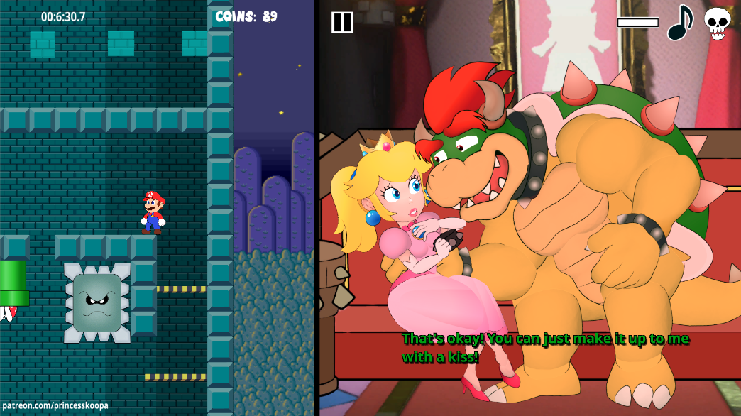 1044px x 586px - Bowser's Tower of Torture (Princess Peach Porn Game) by DryBoneX