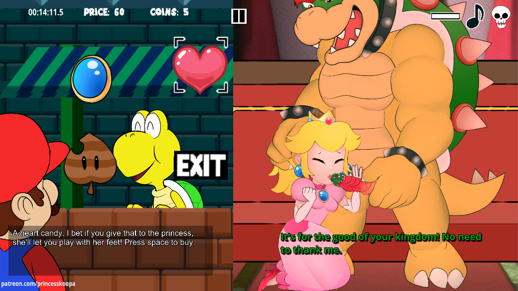 1044px x 587px - Bowser's Tower of Torture (Princess Peach Porn Game) by DryBoneX