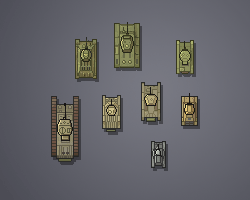 WW2 pixel top view tanks by jh2assets