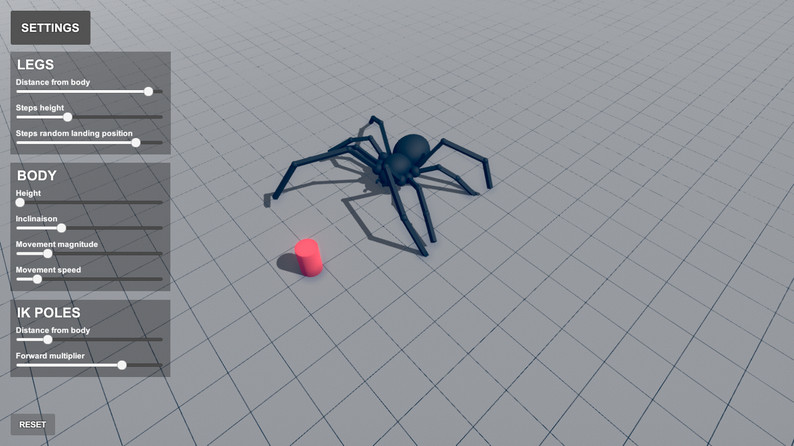 Procedurally Animated Spider by Robin Six