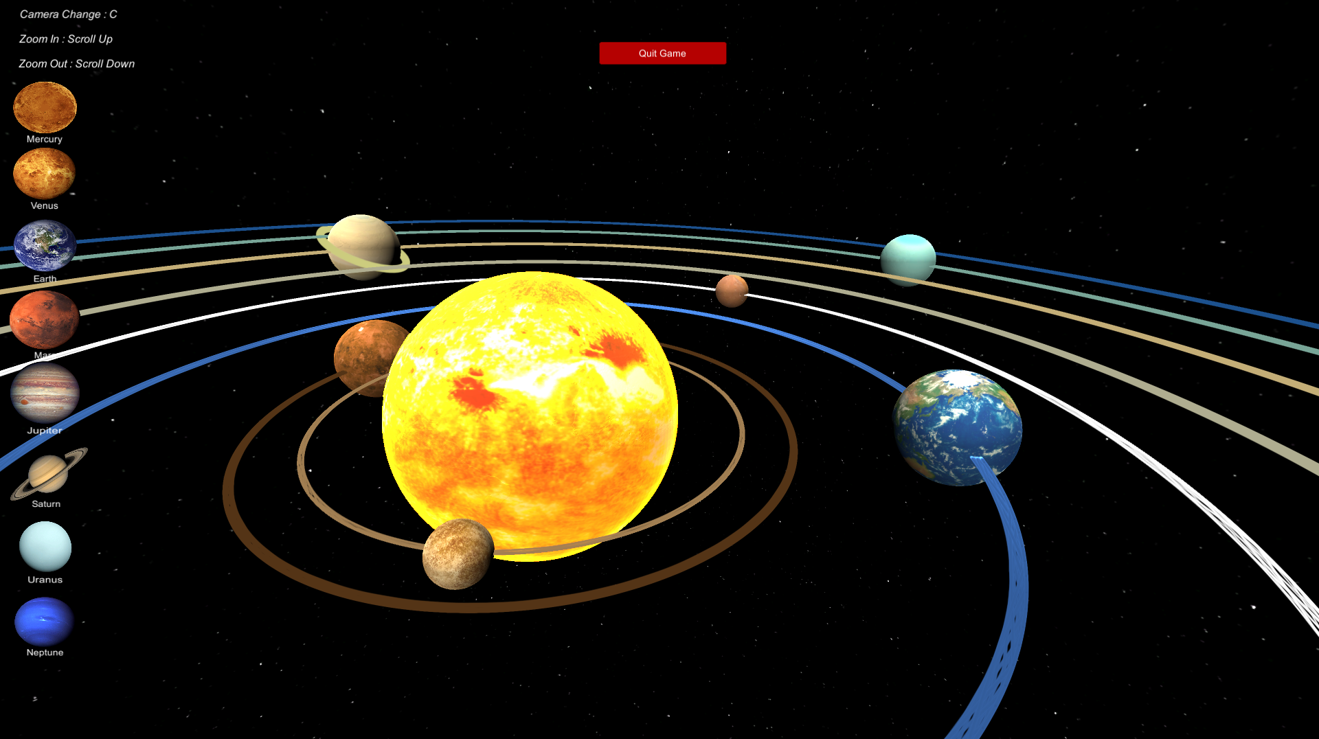 3d solar system simulator game