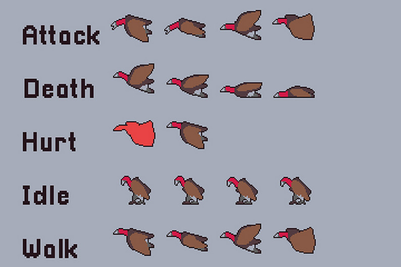 Free Enemy Sprite Sheets Pixel Art by Free Game Assets (GUI, Sprite ...