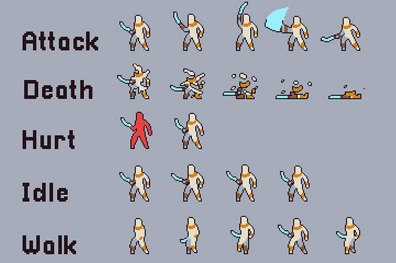 Free Enemy Sprite Sheets Pixel Art by Free Game Assets (GUI, Sprite