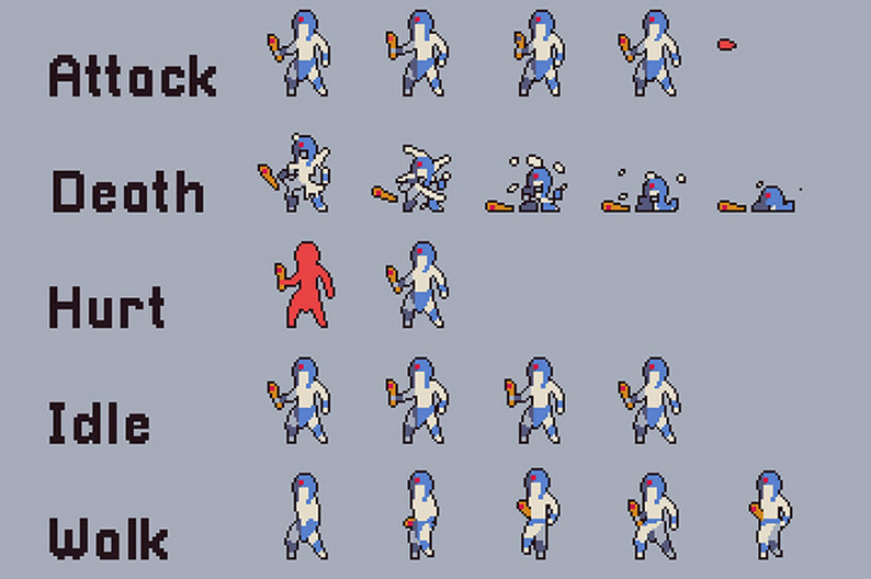 Free Enemy Sprite Sheets Pixel Art by Free Game Assets (GUI, Sprite ...