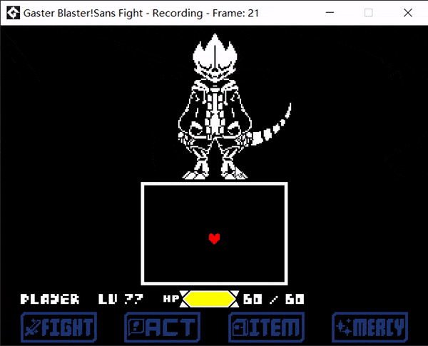 Scratch] Sans`s attack custom myself! [undertale fangame] 