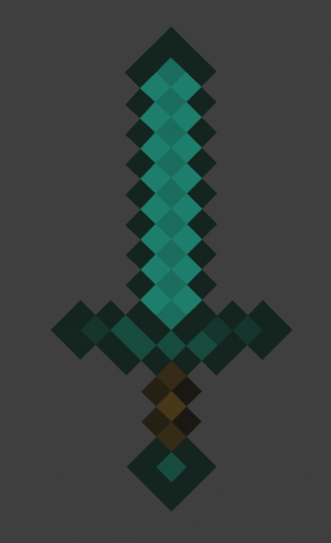 Vertical Diamond Sword : r/Minecraft