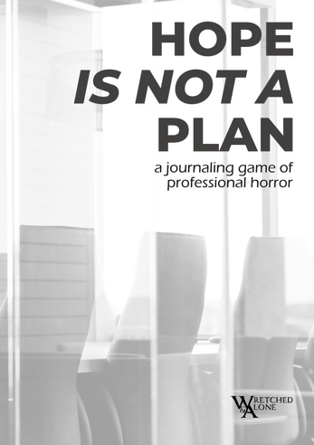 Cover of Hope is Not a Plan. Shows an empty office meeting room through glass