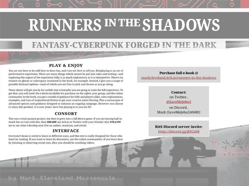 Runners in the Shadows by Mark Cleveland M