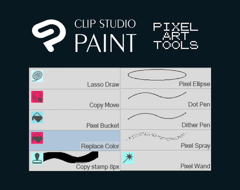 clip studio paint pixel tools