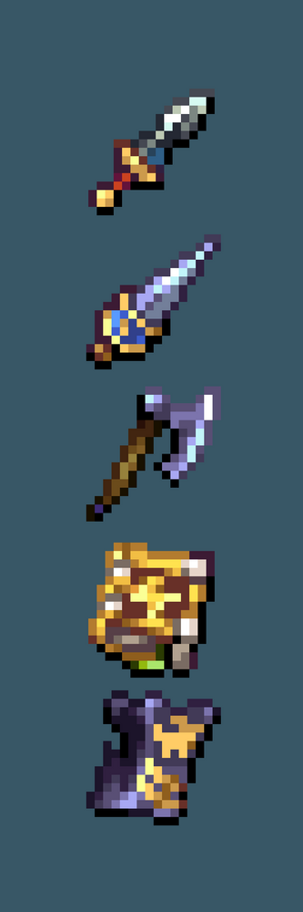 Pixel Fantasy Rpg Icons Weapons 16x16 By Thomas Feichtmeir Cyangmou