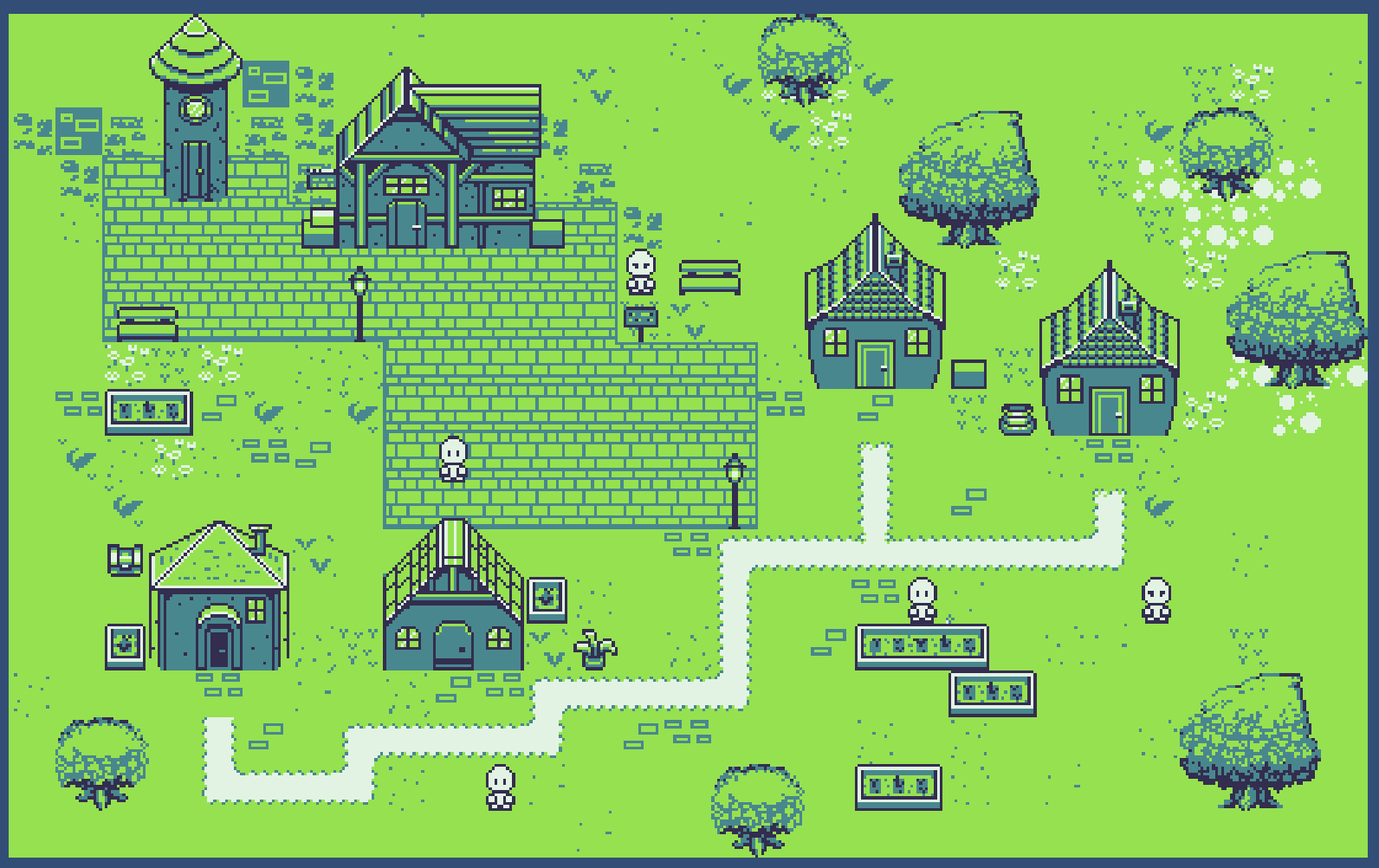 Simple Retro Town Tile Set by fullmetalashley