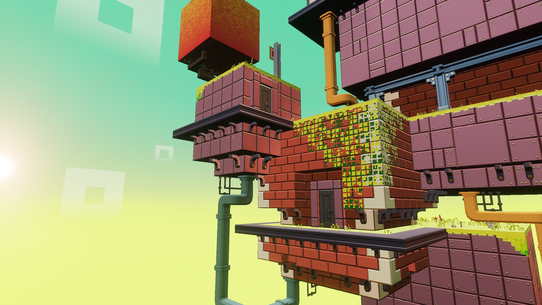 Fez Industrial Area Remix By Craftystarbolt For Gve Summer Showcase Games Environment Art Itch Io