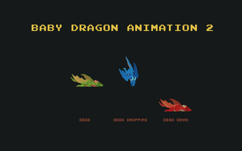 Baby Dragon Pixel Art Character by sanctumpixel