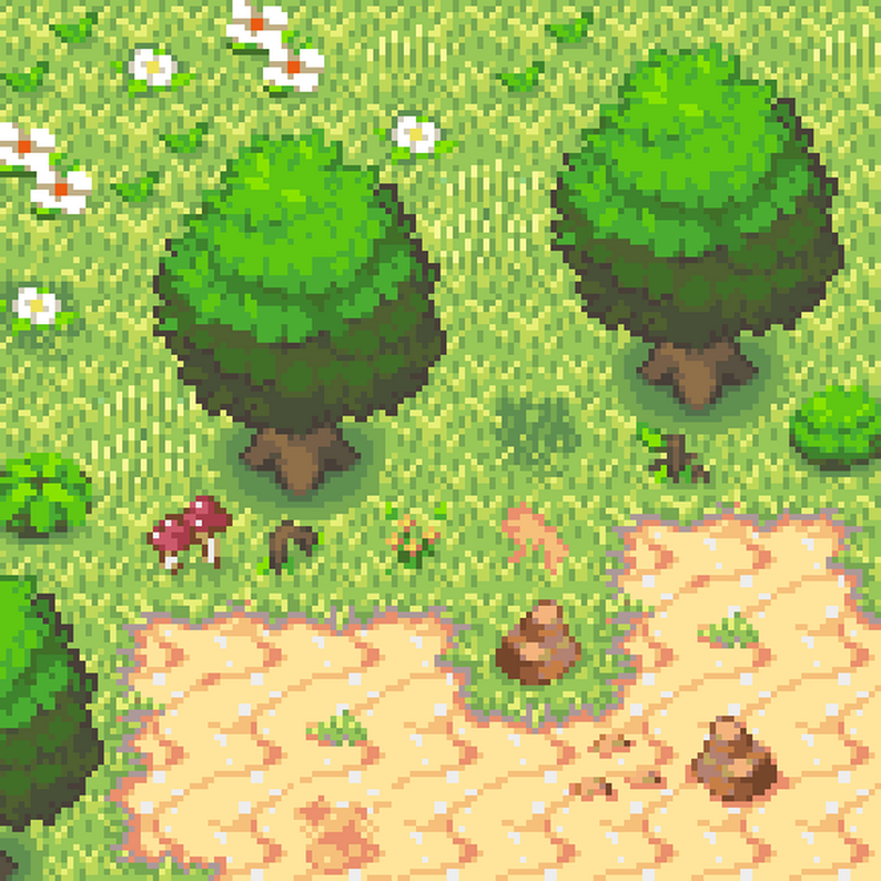 Top-Down Forest Tileset by GameToolkit.com