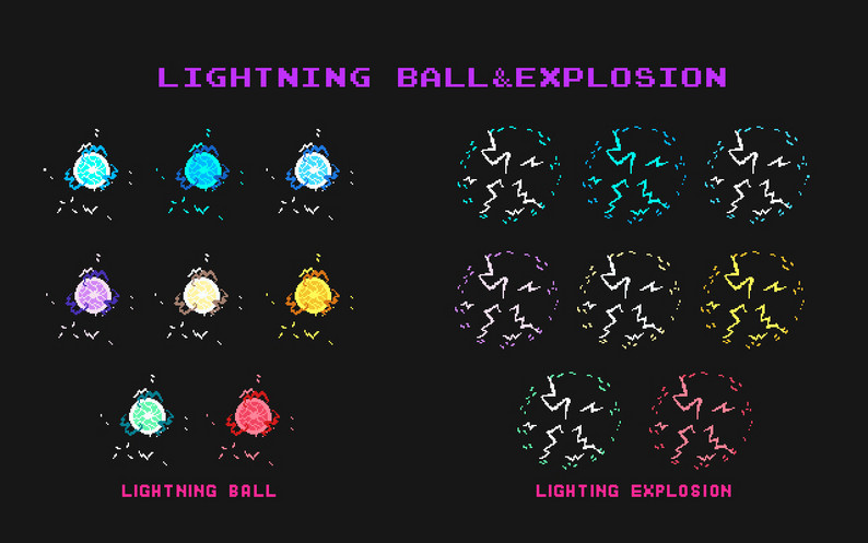 Lightning Pixel Art Effect by sanctumpixel