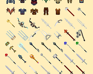 Weapons, Armor And Tools Pixel Art Set. Game Assets Vector Illustration,  Editable Royalty Free SVG, Cliparts, Vectors, and Stock Illustration. Image  181701530.