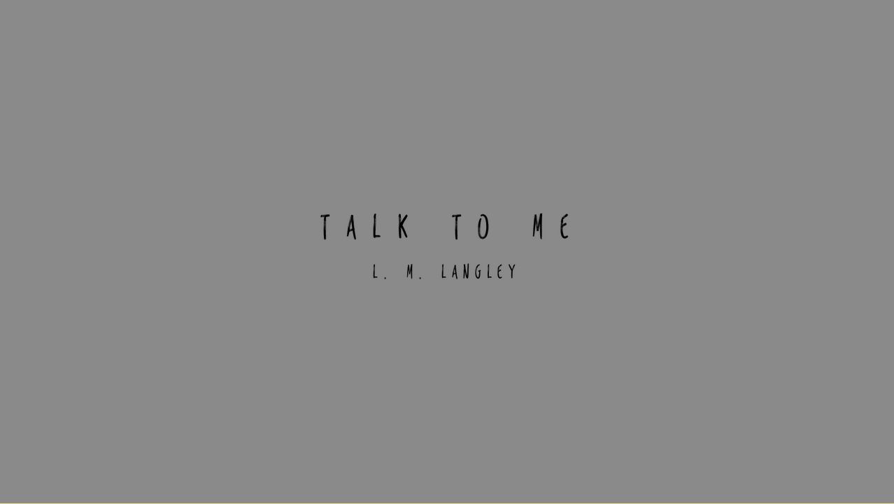 Cover image for Talk to Me